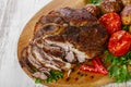 Roasted pork shoulder on the bone Royalty Free Stock Photo