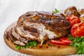 Roasted pork shoulder on the bone Royalty Free Stock Photo