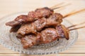 Roasted pork skewers Thai style food Royalty Free Stock Photo