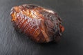 Roasted pork on slate Royalty Free Stock Photo