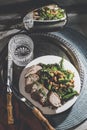 Pork Tenderloin Black Eyed Pea Salad Royalty Free Stock Photo