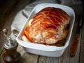 Roasted pork and vegetables Royalty Free Stock Photo