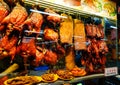 Roasted porks and ducks at restaurant in Chinatown, Singapore Royalty Free Stock Photo