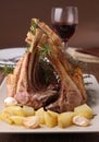Roasted rack of lamb Royalty Free Stock Photo