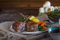Roasted rack of lamb Royalty Free Stock Photo