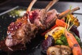 roasted rack of lamb with spice Royalty Free Stock Photo