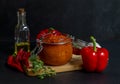 Roasted Red Pepper Relish ajvar or aivar Royalty Free Stock Photo