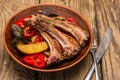 Roasted ribs of lamb Royalty Free Stock Photo