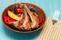 Roasted ribs of lamb Royalty Free Stock Photo