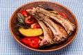 Roasted ribs of lamb Royalty Free Stock Photo