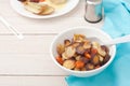 Roasted root vegetables: carrots, parsnips, sliced Royalty Free Stock Photo