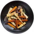 Roasted Root Vegetables Top View Royalty Free Stock Photo