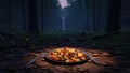 Roasted Root Vegetables Under the Starlight Waterfall in the Enchanted Forest Royalty Free Stock Photo