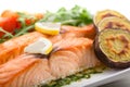 Roasted salmon fillets