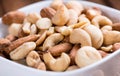 Roasted and salted nuts (mixed) Royalty Free Stock Photo