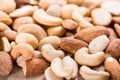 Roasted and salted nuts (mixed) Royalty Free Stock Photo