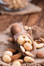 Roasted and salted nuts (mixed) Royalty Free Stock Photo