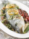 Roasted Sea Bass with Fennel, Lemon and Tomatoes