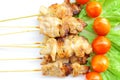 Roasted skewered pork Royalty Free Stock Photo