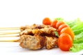 Roasted skewered pork Royalty Free Stock Photo