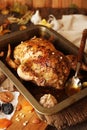 Roasted small turkey for celebration Thanksgiving day