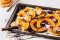 Roasted Squash Slices with Red Onions Royalty Free Stock Photo