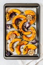 Roasted Squash Slices with Red Onions Royalty Free Stock Photo