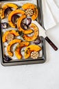 Roasted Squash Slices with Red Onions Royalty Free Stock Photo