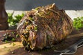 Roasted Stuffed Leg of Lamb Royalty Free Stock Photo