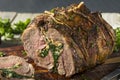 Roasted Stuffed Leg of Lamb Royalty Free Stock Photo