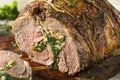 Roasted Stuffed Leg of Lamb Royalty Free Stock Photo