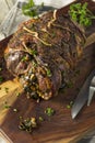 Roasted Stuffed Leg of Lamb Royalty Free Stock Photo