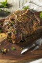 Roasted Stuffed Leg of Lamb Royalty Free Stock Photo