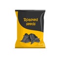 Roasted sunflower seeds packaging design. Royalty Free Stock Photo