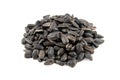 Roasted sunflower seeds white background Royalty Free Stock Photo