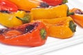 Roasted sweet bite peppers of different colors Royalty Free Stock Photo