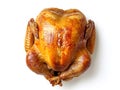 Roasted Thanksgiving turkey isolated on white background Royalty Free Stock Photo