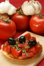 Roasted tomato bread and olive bread with chives