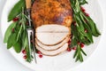 Roasted turkey breast with spicy herbs Royalty Free Stock Photo