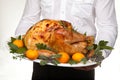 Roasted turkey feast Royalty Free Stock Photo