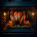 Roasted Turkey in the Oven.generative ai