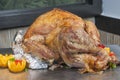 Roasted turkey at a restaurant buffet carvery Royalty Free Stock Photo