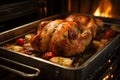 Roasted turkey for Thanksgiving celebration dinner