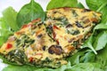 Roasted vegetable fritatta upclose Royalty Free Stock Photo