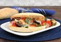 Roasted Vegetable Sandwich on a Sub Roll. Royalty Free Stock Photo