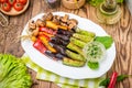 Roasted vegetables on the grill Royalty Free Stock Photo