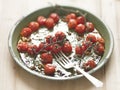 Roasted vine red cherry tomatoes Royalty Free Stock Photo