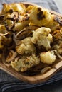 Roasted White Organic Cauliflower Royalty Free Stock Photo