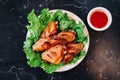 Roasted wings Chicken delicious Thaifood Royalty Free Stock Photo