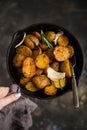 Roasted young potatoes with rosemary